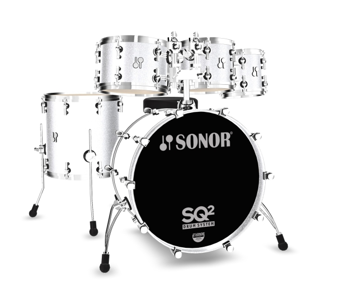 Sonor SQ2 Drum Kit, Shell Pack, White Sparkle 1072421-2